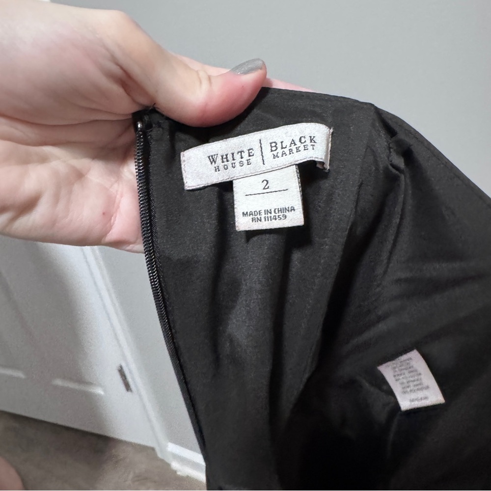 White House Black Market Black Strapless Cocktail Formal Dress 2 - Picture 5 of 5